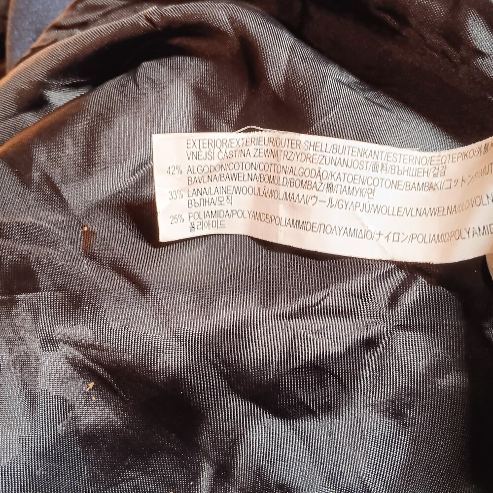 ZARA WOMAN Wool Double Breasted Thigh Length Peacoat XS - Picture 12 of 16